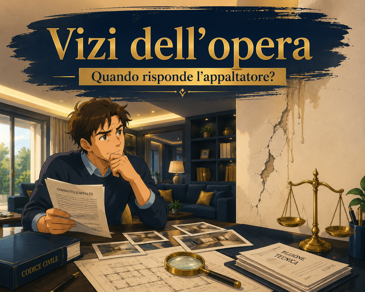 Crepe e difetti dopo una ristrutturazione: quando risponde l’appaltatore?