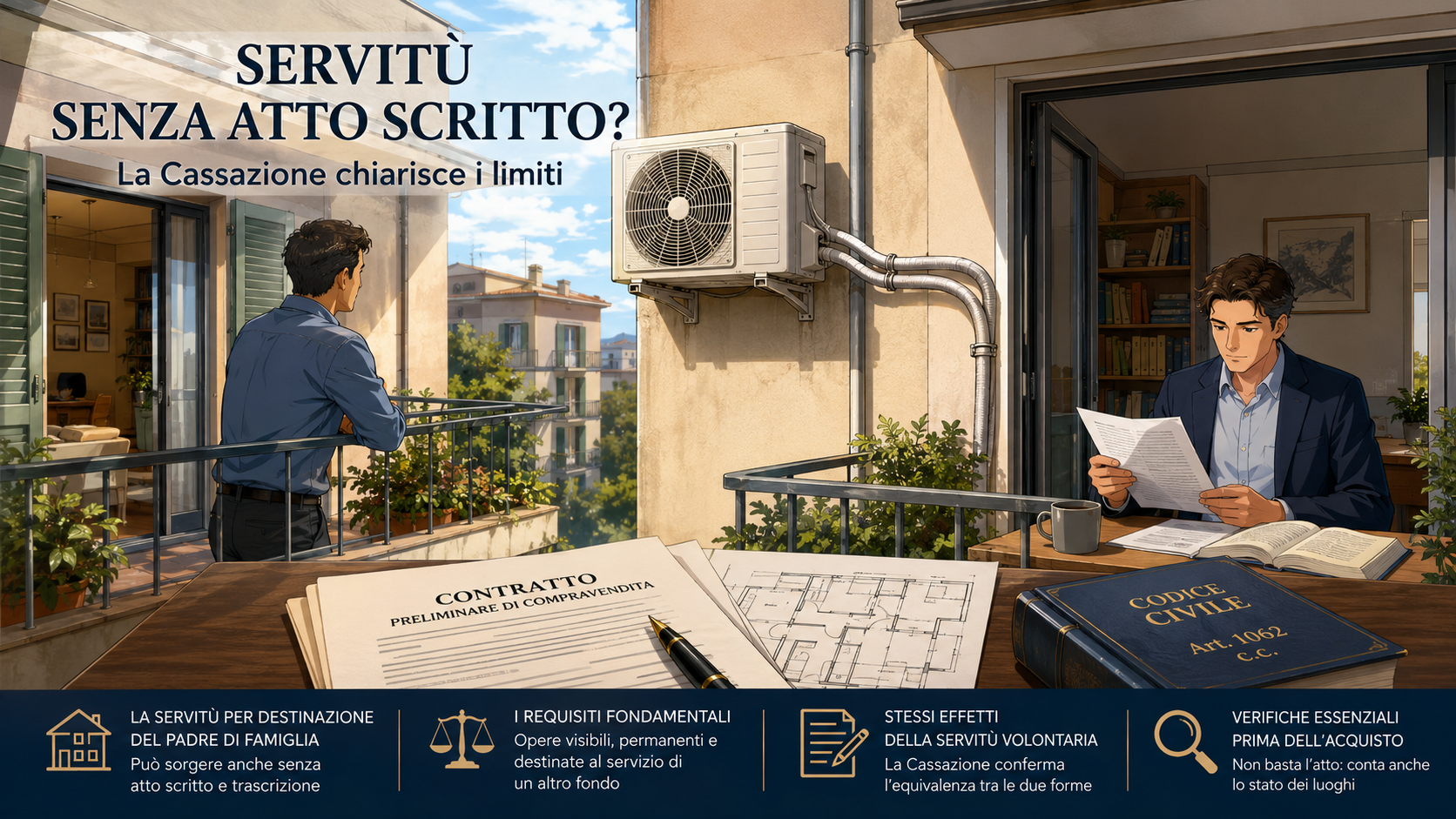 Servitù senza atto scritto: quando può esistere se non è trascritta? La Cassazione chiarisce i limiti