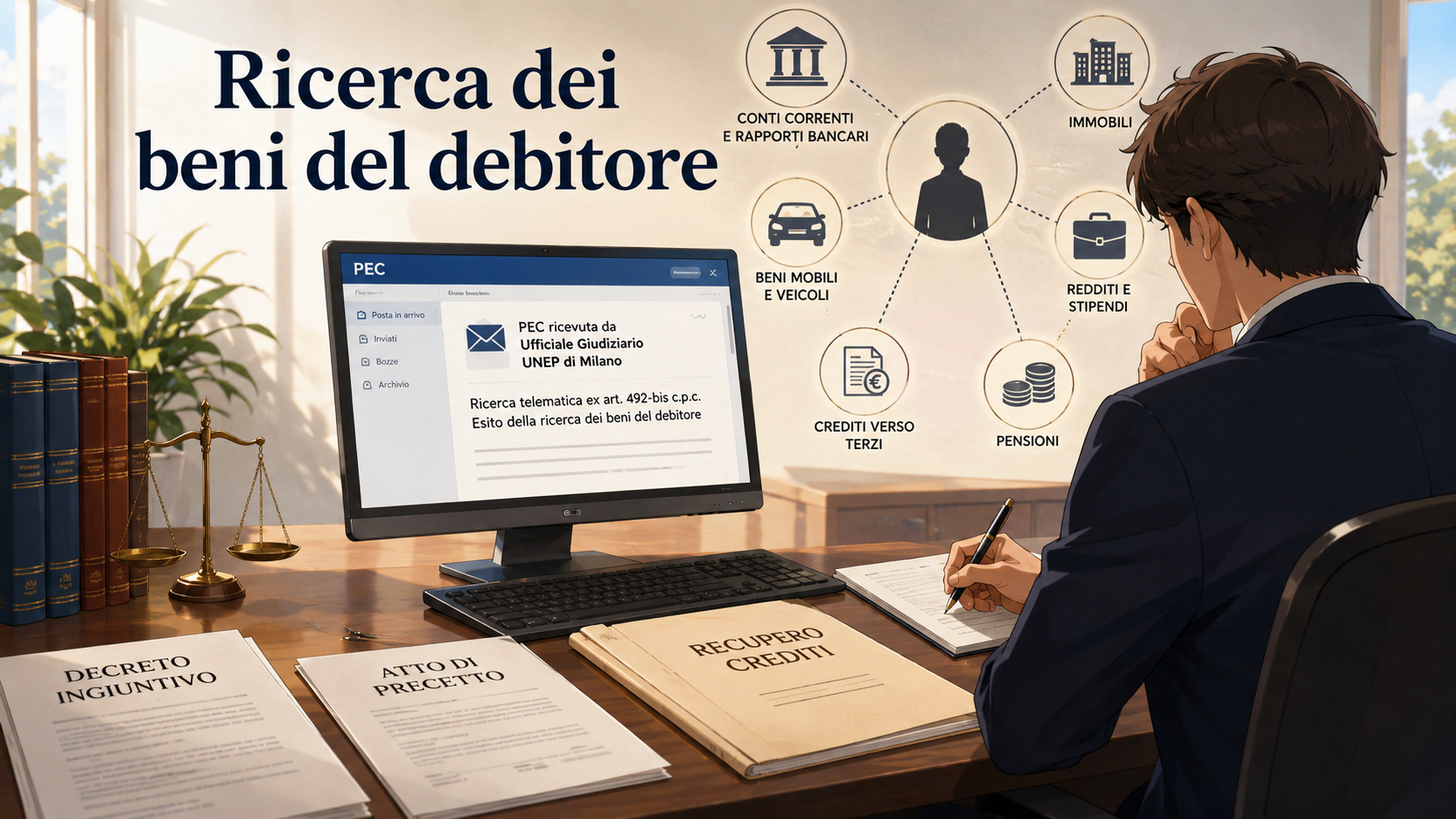 Il debitore sostiene di non avere nulla: come si cercano i beni da pignorare?